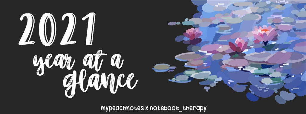 Free 2021 Year At a Glance Page Bullet Journal Printable đ