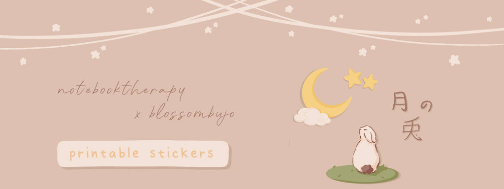 Free Moon Bunny Printable Stickers đ°
