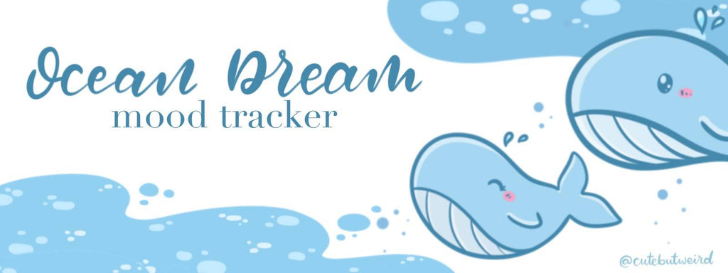 Free Ocean Dream Mood Tracker Bullet Journal Printable 🐋