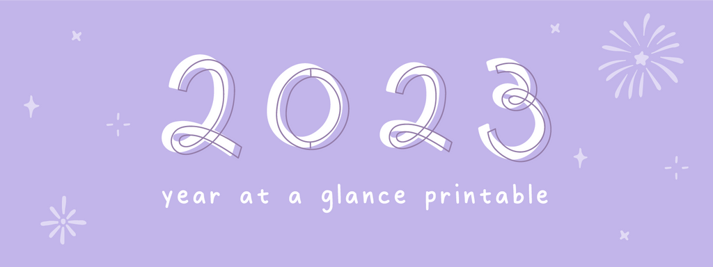 2023 Year at a Glance Free Bullet Journal Printable 🗓️