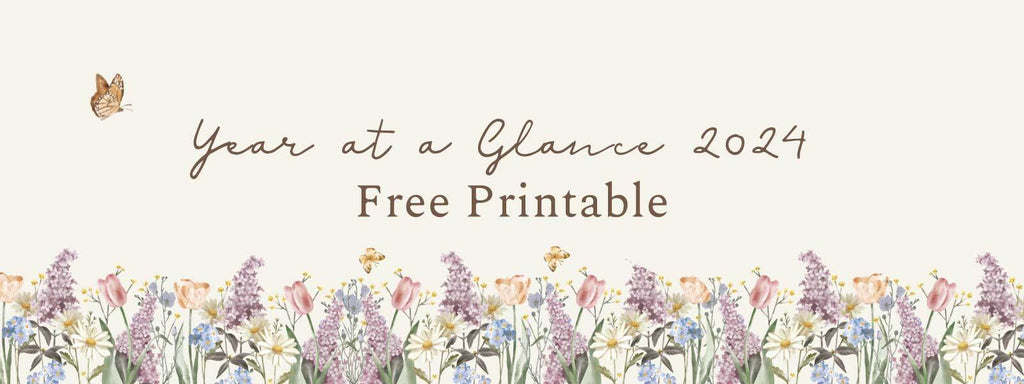 Hinoki Year at a Glance 2024 Printable