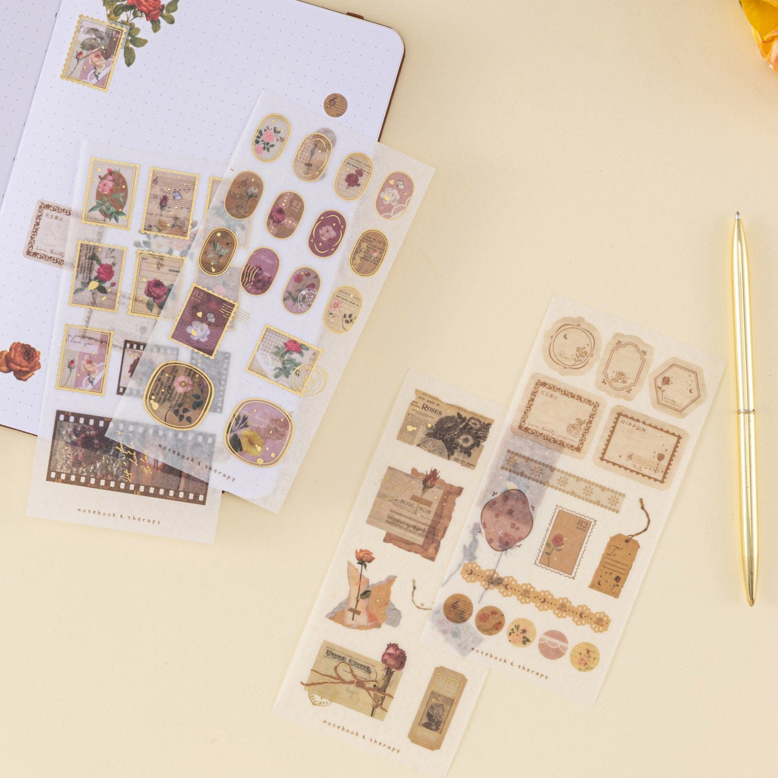 Tsuki ‘Vintage Rose’ Sticker Set ☾