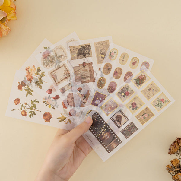 Tsuki 'Vintage Rose' Sticker Set ☾ – NotebookTherapy