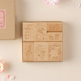 Hinoki - ‘Into the Song' Engraved Wooden Stamps Set