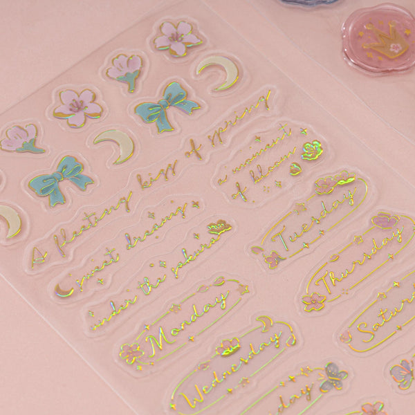 Tsuki 'Sakura Story' 3D Sticker Set ☾ – NotebookTherapy