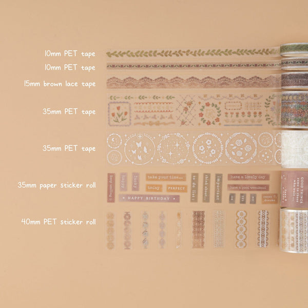 Tsuki 'Lace Dreams' Washi Tape Set ☾ – NotebookTherapy