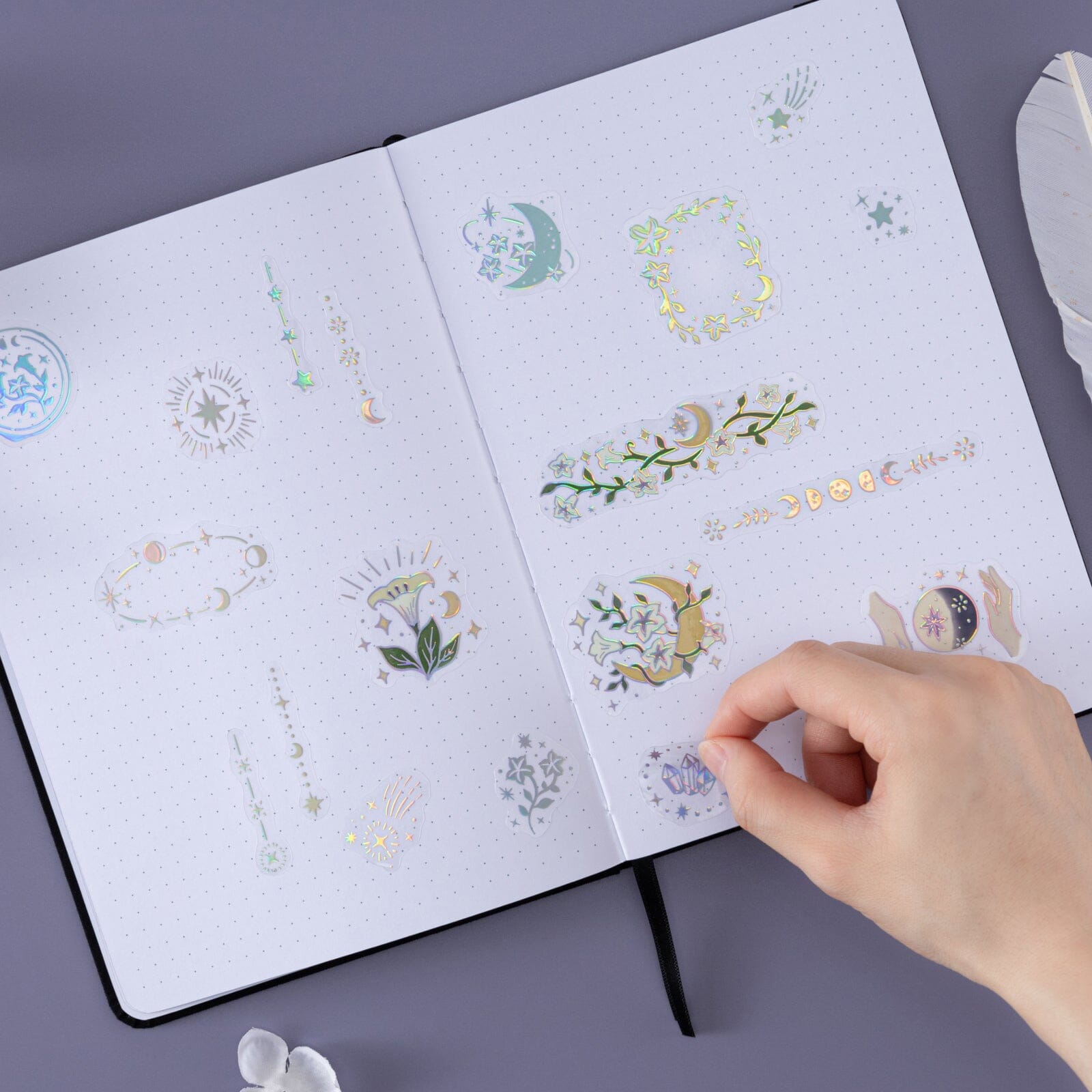 Tsuki ‘Moonflower Magic’ 3D Sticker Set ☾