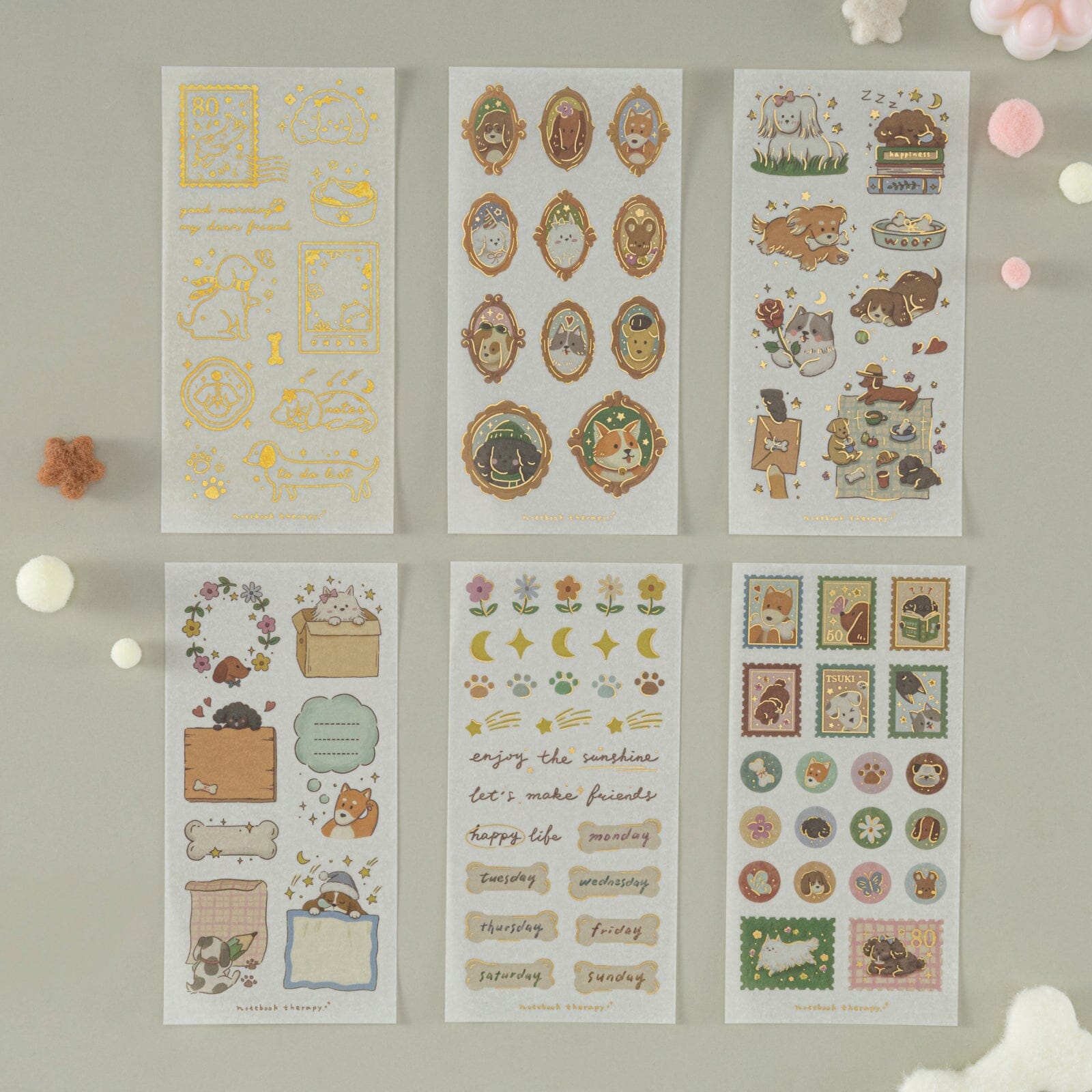 Tsuki ‘Puppy Life’ Sticker Set ☾