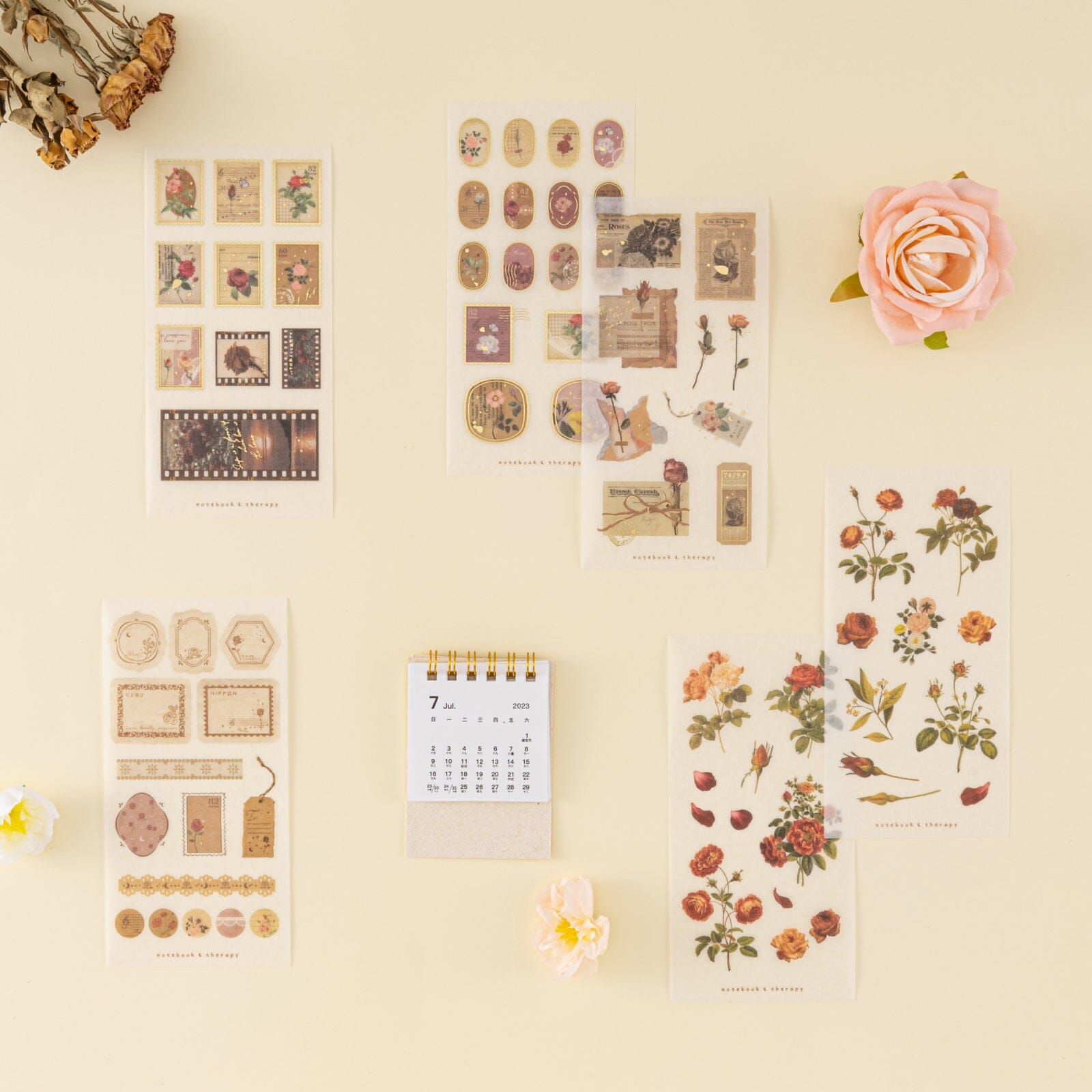 Tsuki ‘Vintage Rose’ Sticker Set ☾