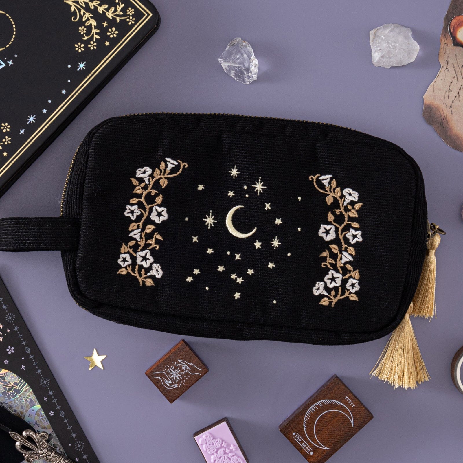 Tsuki ‘Moonflower Magic’ Travel Pen Pouch ☾