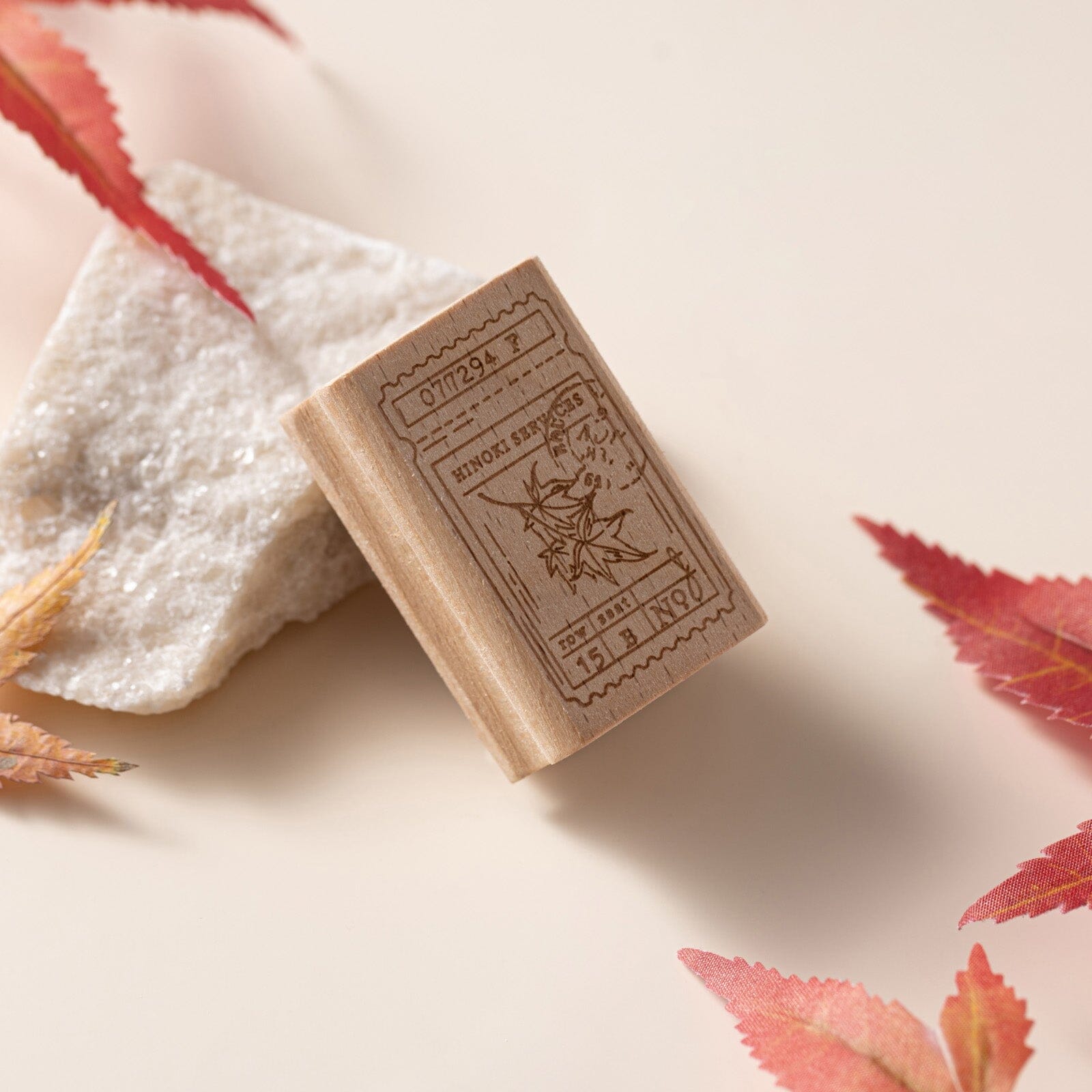 Hinoki - ‘Into the Fall’ Engraved Wooden Stamps Set