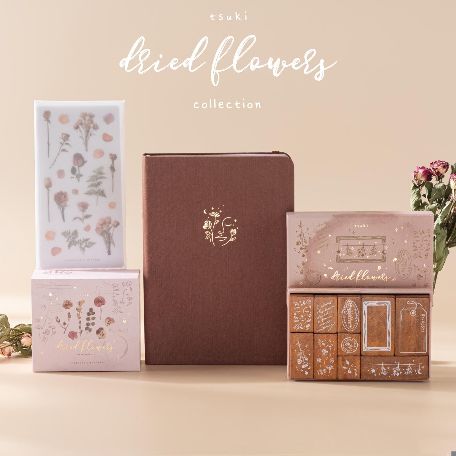 Tsuki ‘Dried Flowers’ Bullet Journal Stamp Set ☾