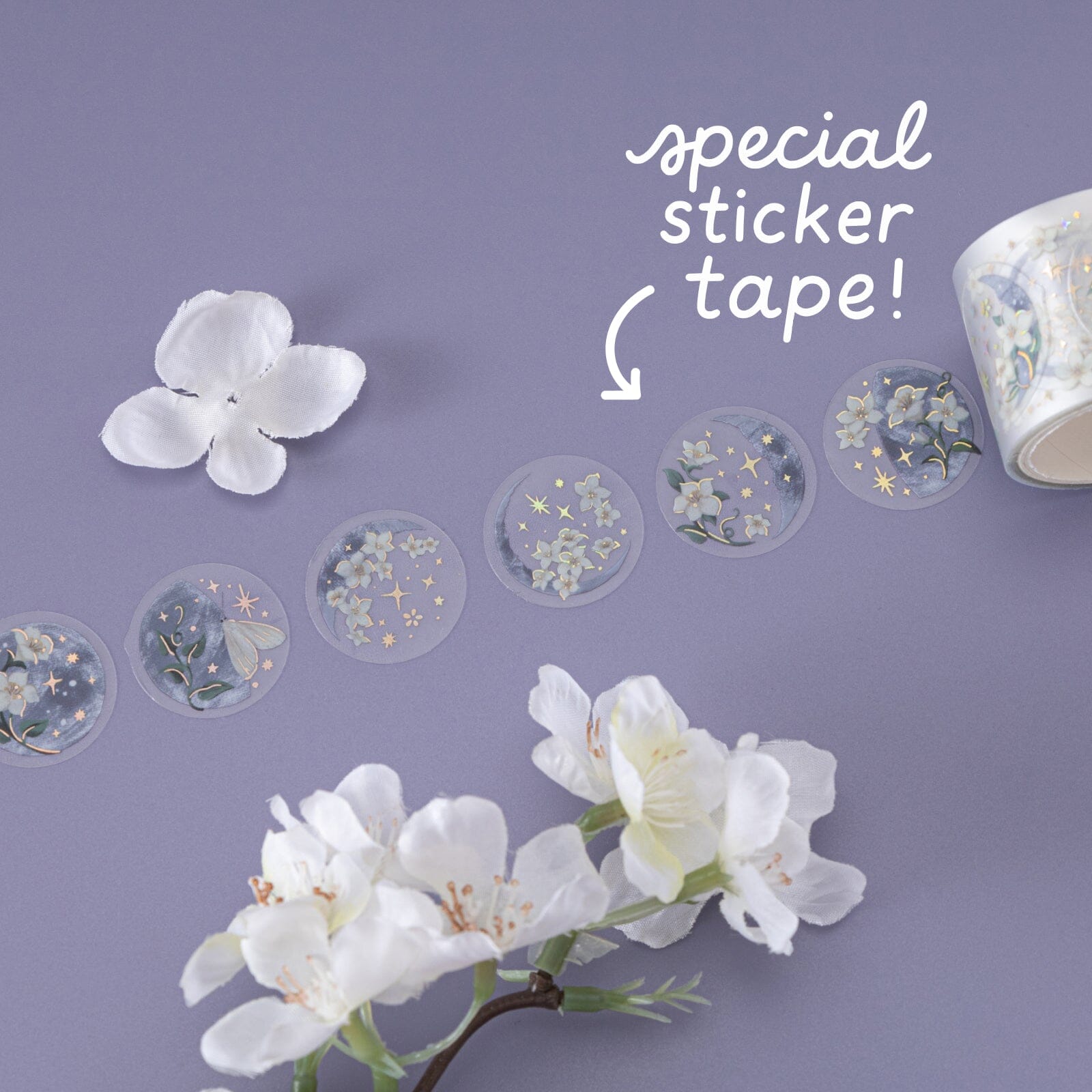 Tsuki ‘Moonflower Magic’ Washi Tape Set ☾