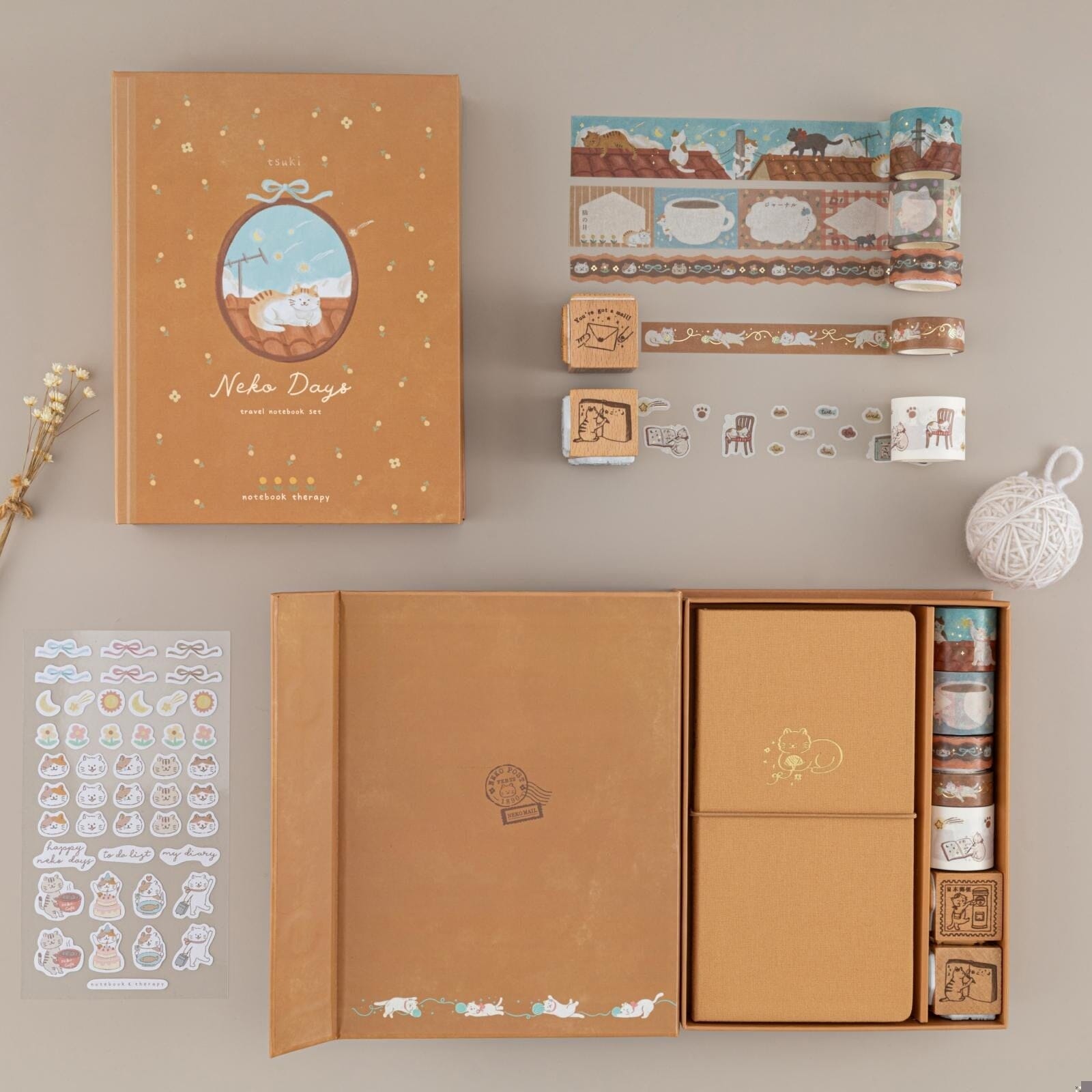 Tsuki ‘Neko Days’ Travel Notebook Gift Set ☾