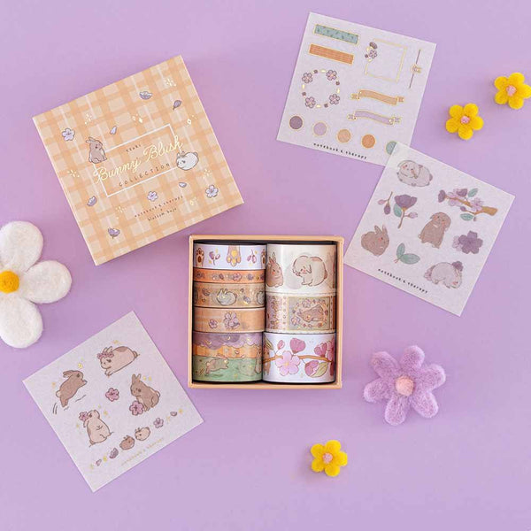 Bunny with Lace Washi tape for Bullet Journal, Floral Cute Stickers f –  LovelyboxbyTina