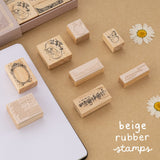 Light Academia beige rubber stamps