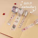 Tsuki ‘Vintage Rose’ #2 Washi Tape Set ☾