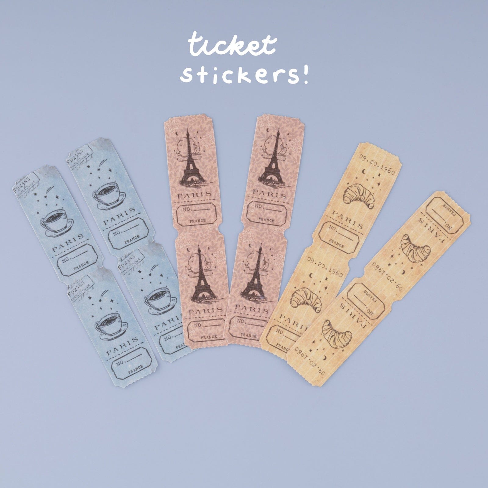 Tsuki ‘Journée à Paris’ Scrapbook Sticker Set ☾