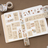 Junk Journal washi tape swatch on junk journal notebook