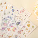 Tsuki ‘Watercolour Garden’ Stickers - Set Of 10