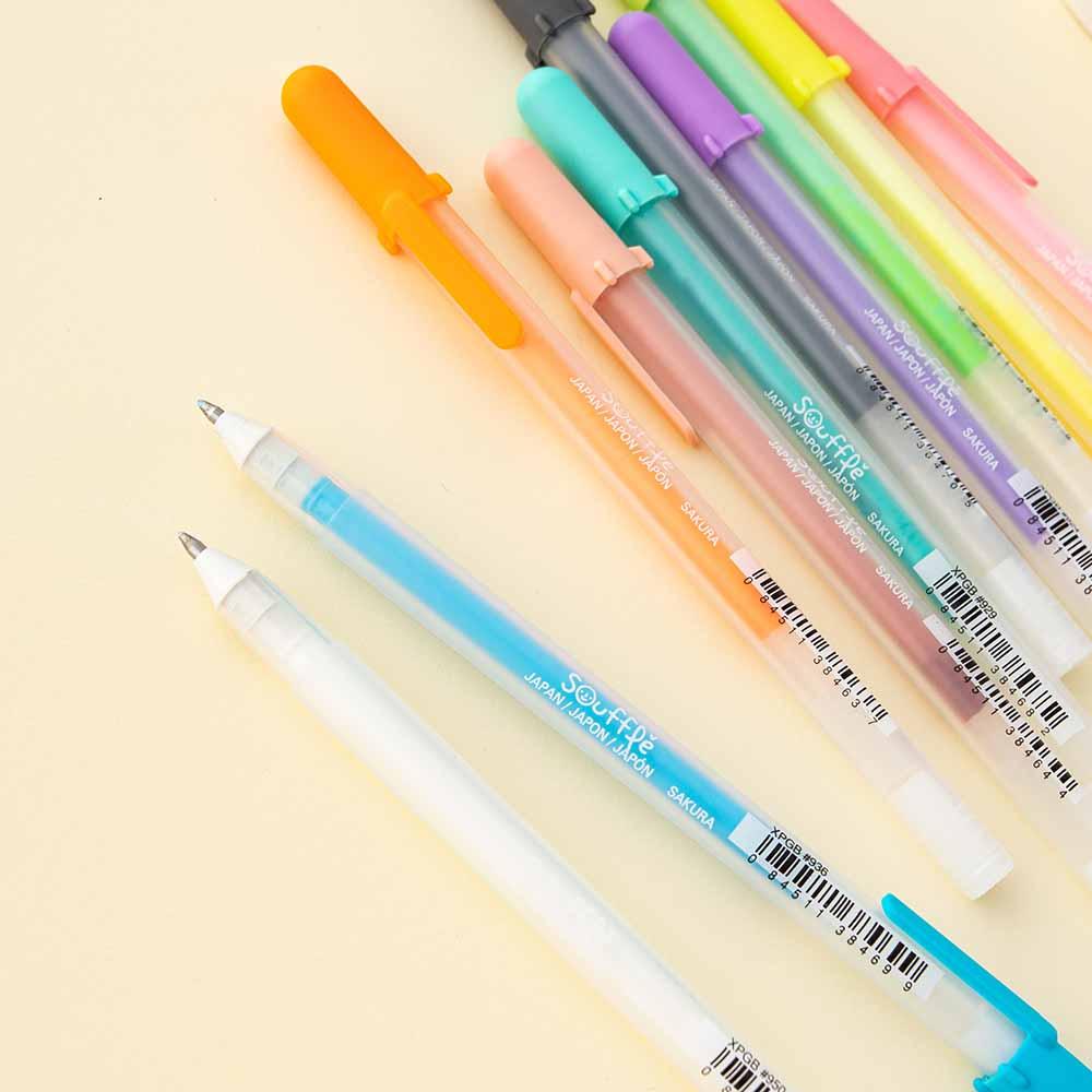 Close up of Gelly Roll Pens Soufflé in buttermilk background