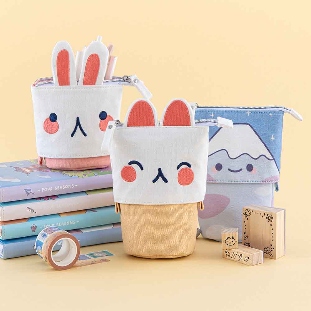 Full Tsuki Four Seasons Collection by Notebook Therapy x Milkkoyo in honey yellow background