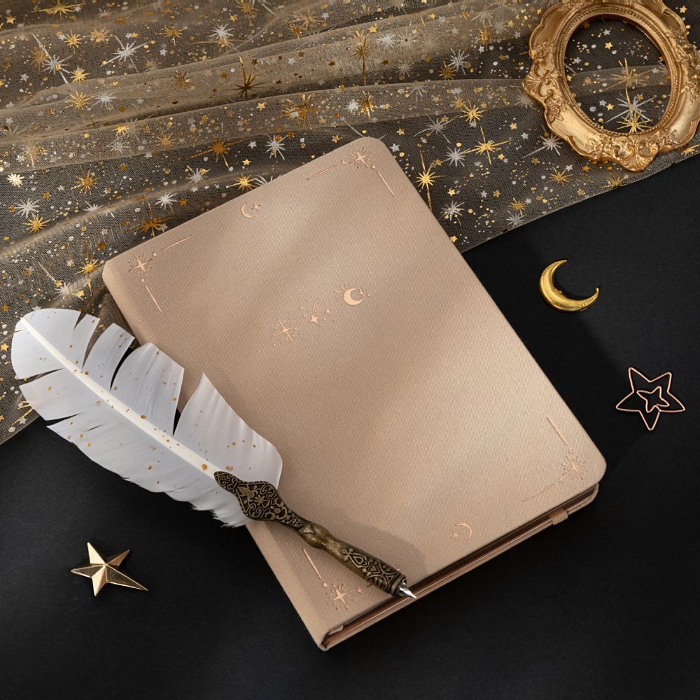 Feather quill on Tsuki Stardust DawnBullet Journal
