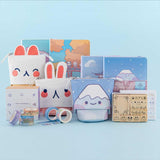 Full Tsuki Four Seasons Collection by Notebook Therapy x Milkkoyo in light blue background