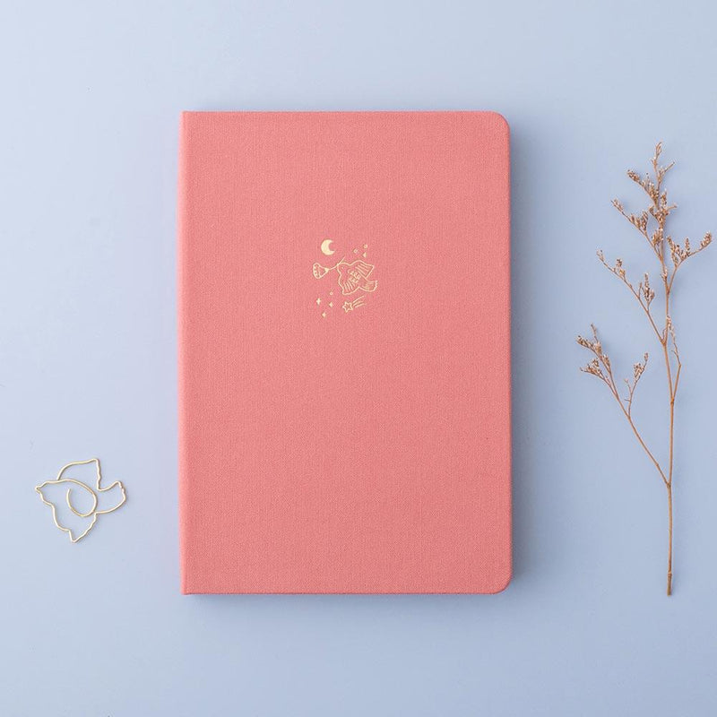 Tsuki ‘Suzume’ Limited Edition Bullet Journal with flowers and free gift on lilac background