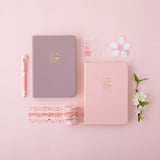 Sakura themed Japan stationery set of bullet journal notebooks and washi tapes
