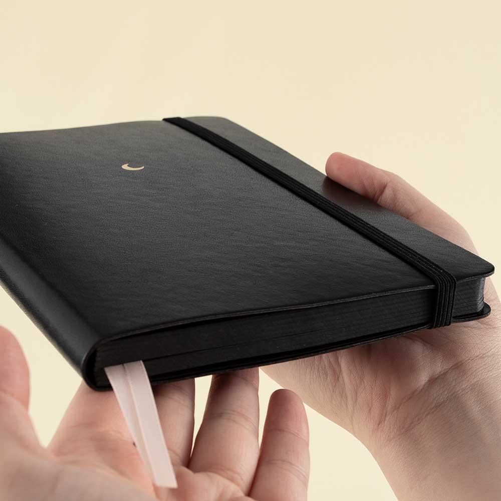 blackout journal with 2 ribbon bookmarks