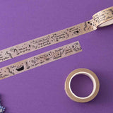 Close up of Tsuki ‘Moonlit Spell’ Washi Tape on purple background