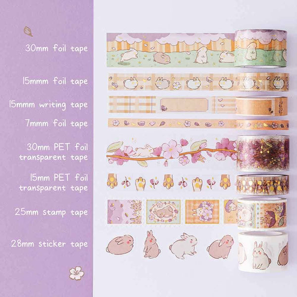 Bunny Summer Fun Crystal Clear PET / Washi Tape 8x115cm