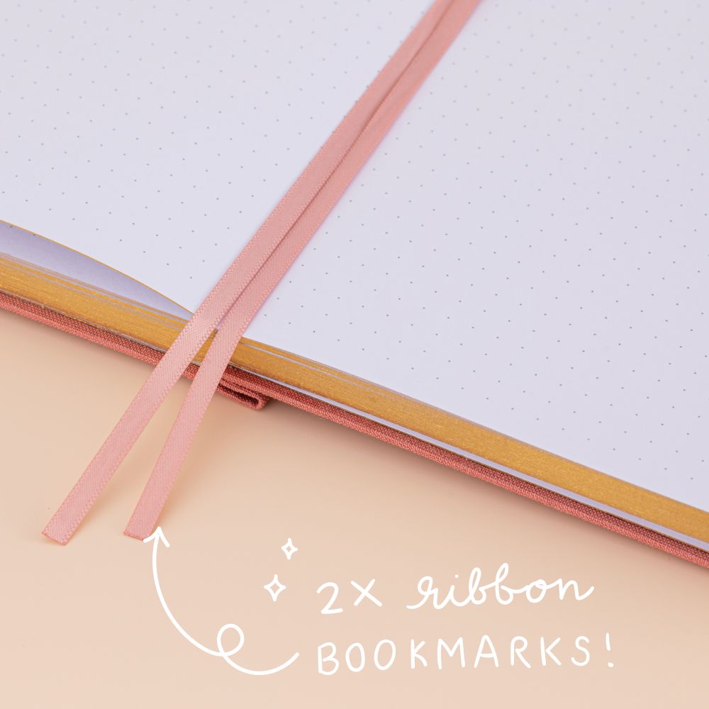 Close up of 2x ribbon bookmarks