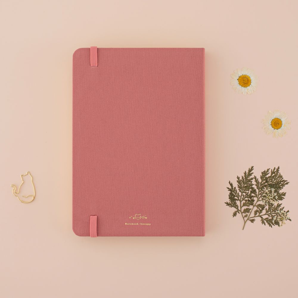 Back cover of the tsuki neko neko pink cat bullet journal