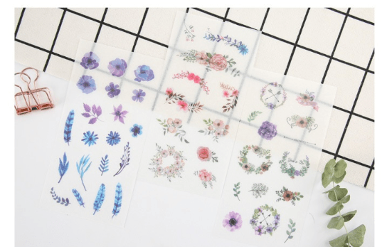 Watercolour Plants + Flowers Stickers - Set of 6!