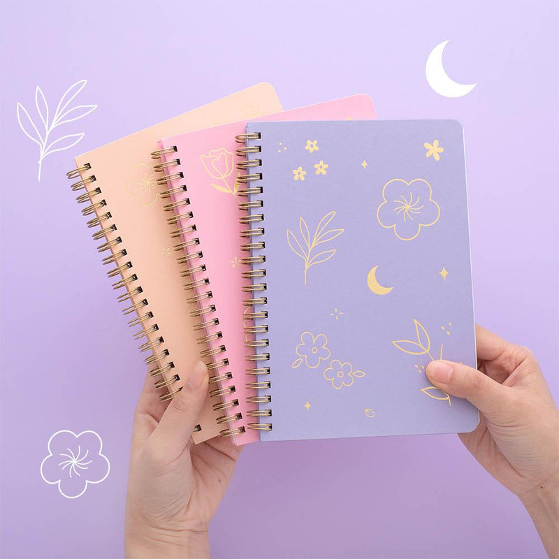 3 tsuki floral ringbound notebook