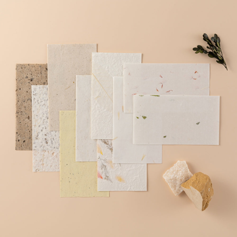 Scrapbook paper on beige background