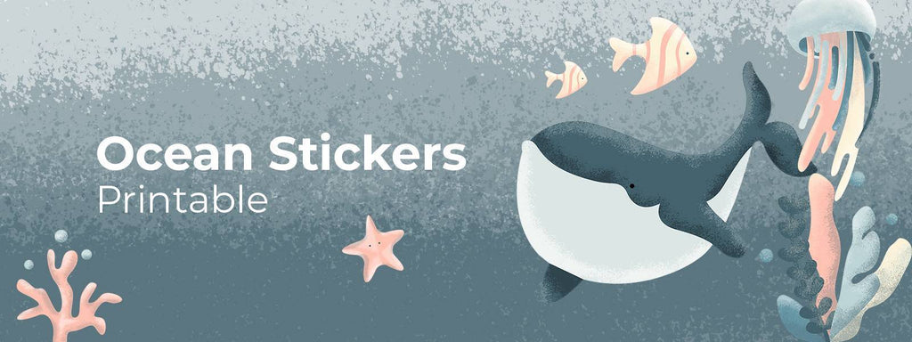 Free Underwater Sea Creatures Sticker Printable 🐠