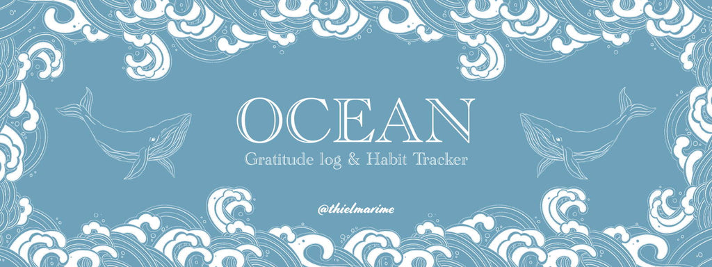 Free Ocean Habit Tracker + Gratitude Log Printable 🐋