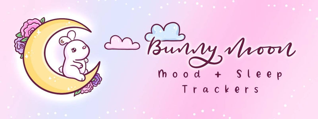 Moon Bunny Mood and Sleep Trackers Printable  🐰