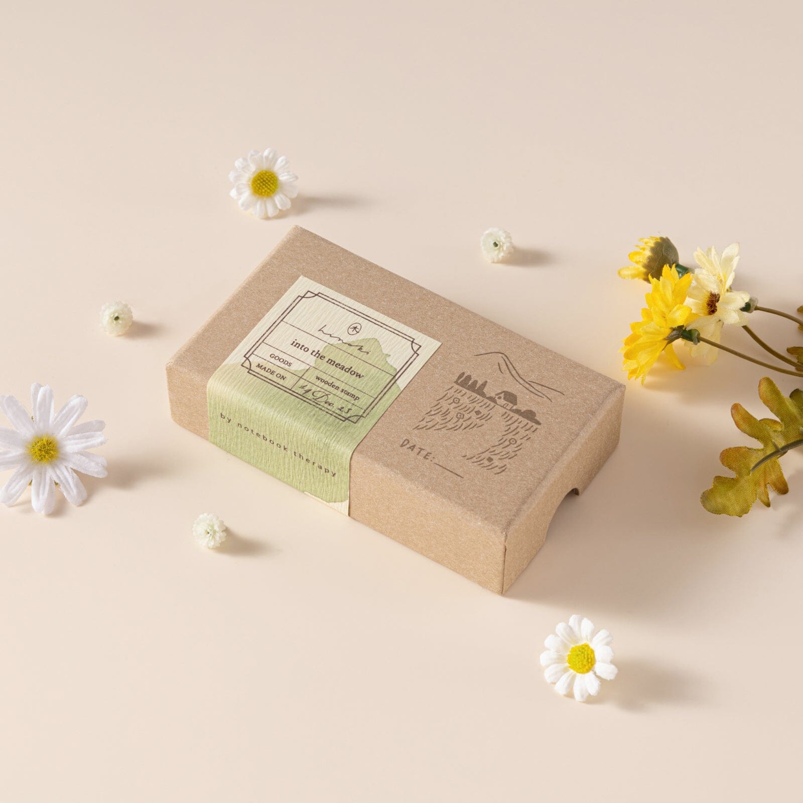 Hinoki - ‘Into the Meadow’ Engraved Wooden Stamp Set