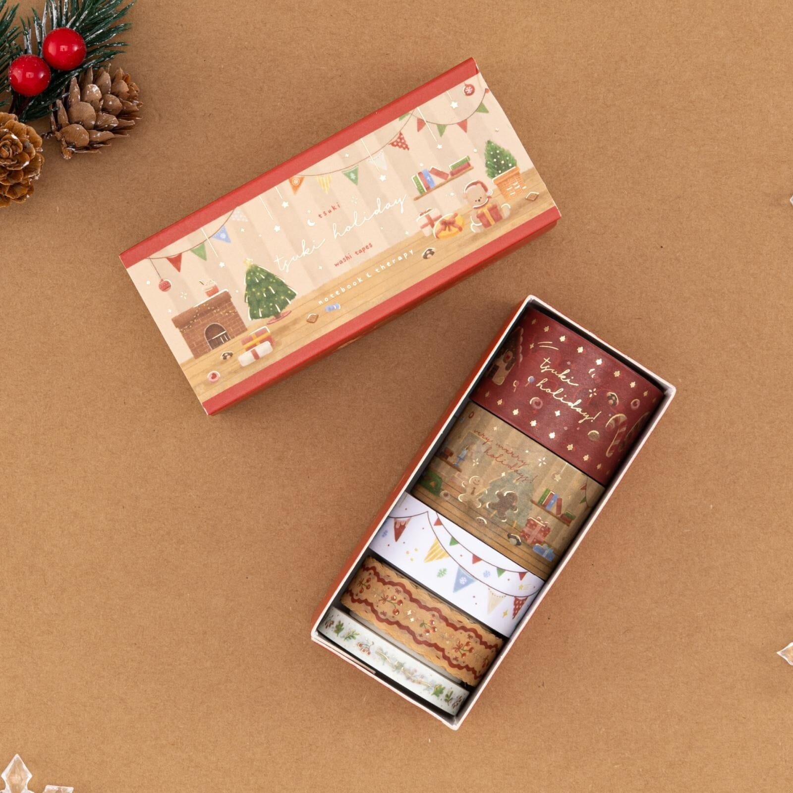 Tsuki Holiday Christmas Washi Tape Set ☾ – NotebookTherapy