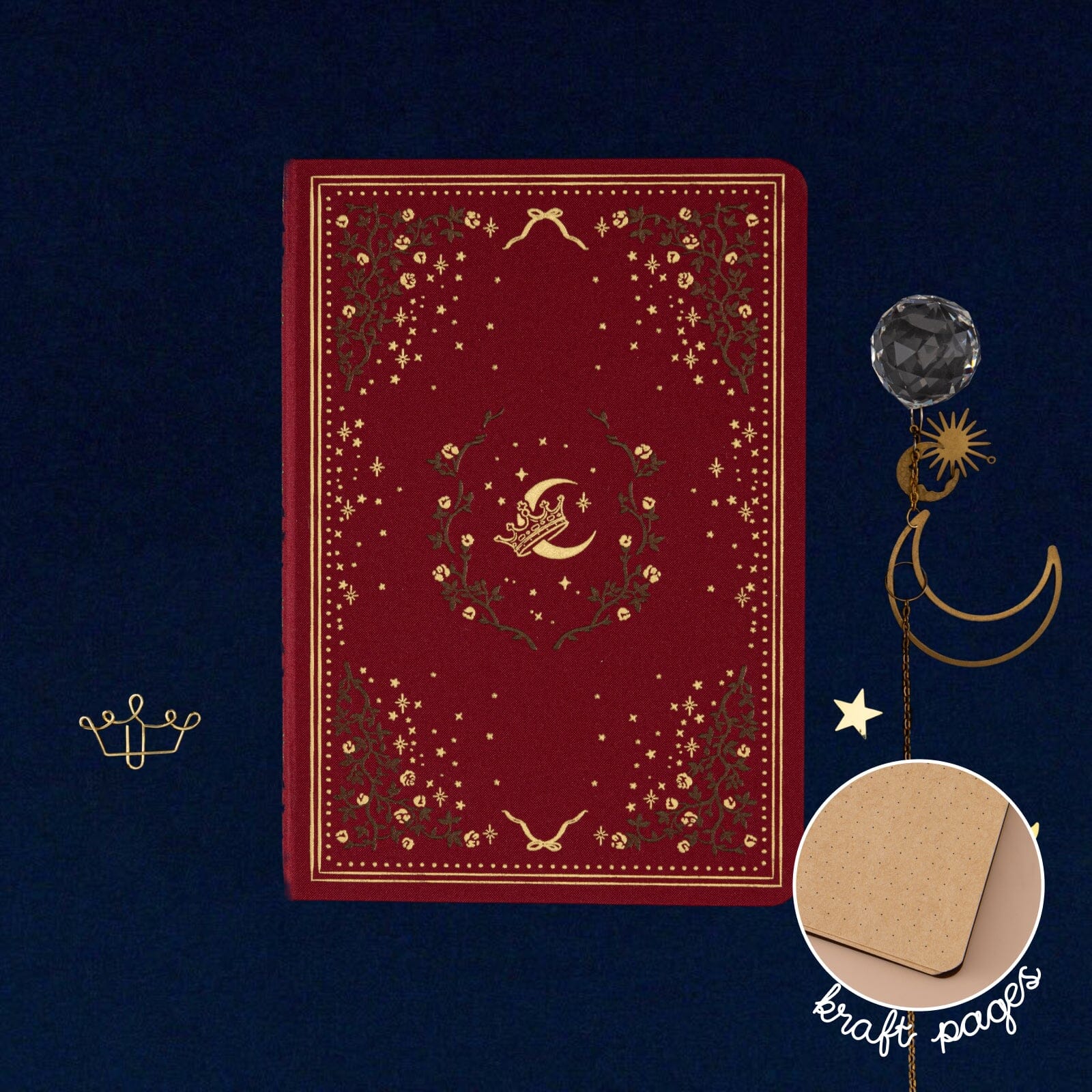 Tsuki ‘Majestic Moon’ Limited Edition Kraft Paper Bullet Journal in A5 ☾