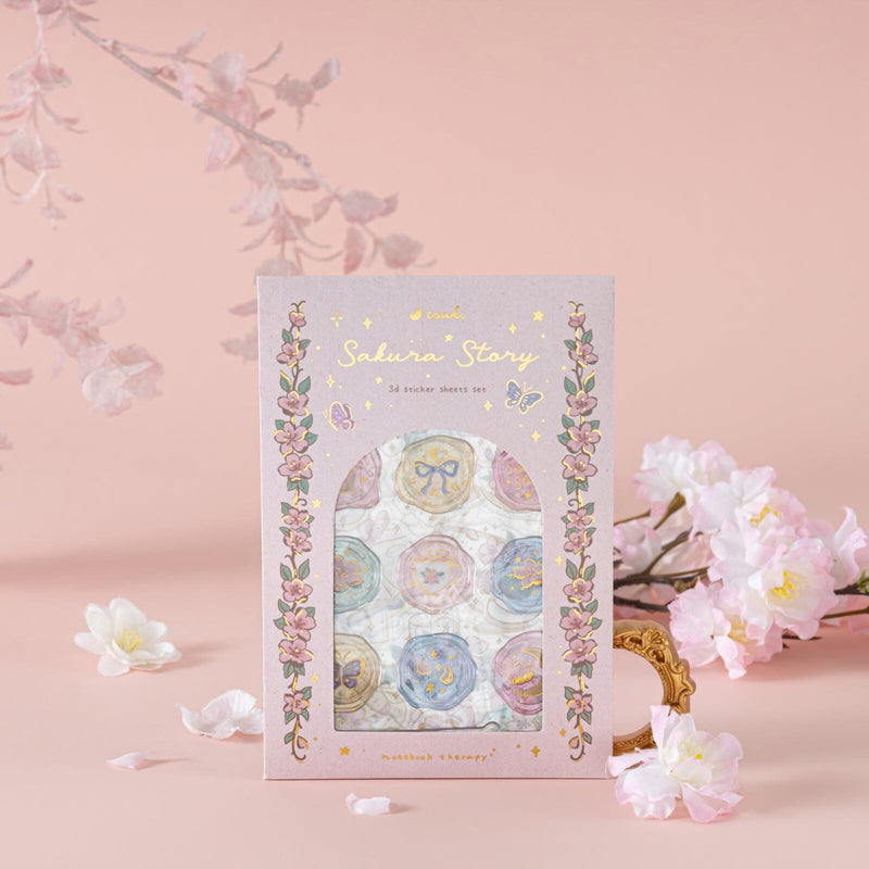 Tsuki ‘Sakura Story’ 3D Sticker Set ☾