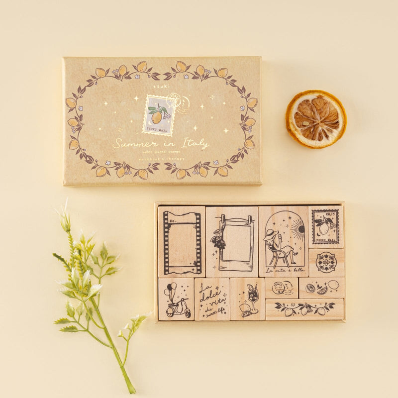 Tsuki ‘Summer in Italy’ Bullet Journal Stamp Set ☾