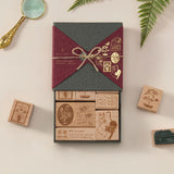 Hinoki - ‘The Wandering Botanist’ Engraved Wooden Stamp Set