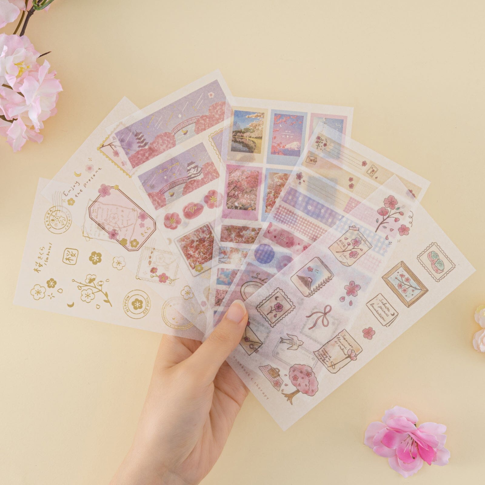 Tsuki ‘Sakura Journey’ Scrapbook Sticker Set ☾