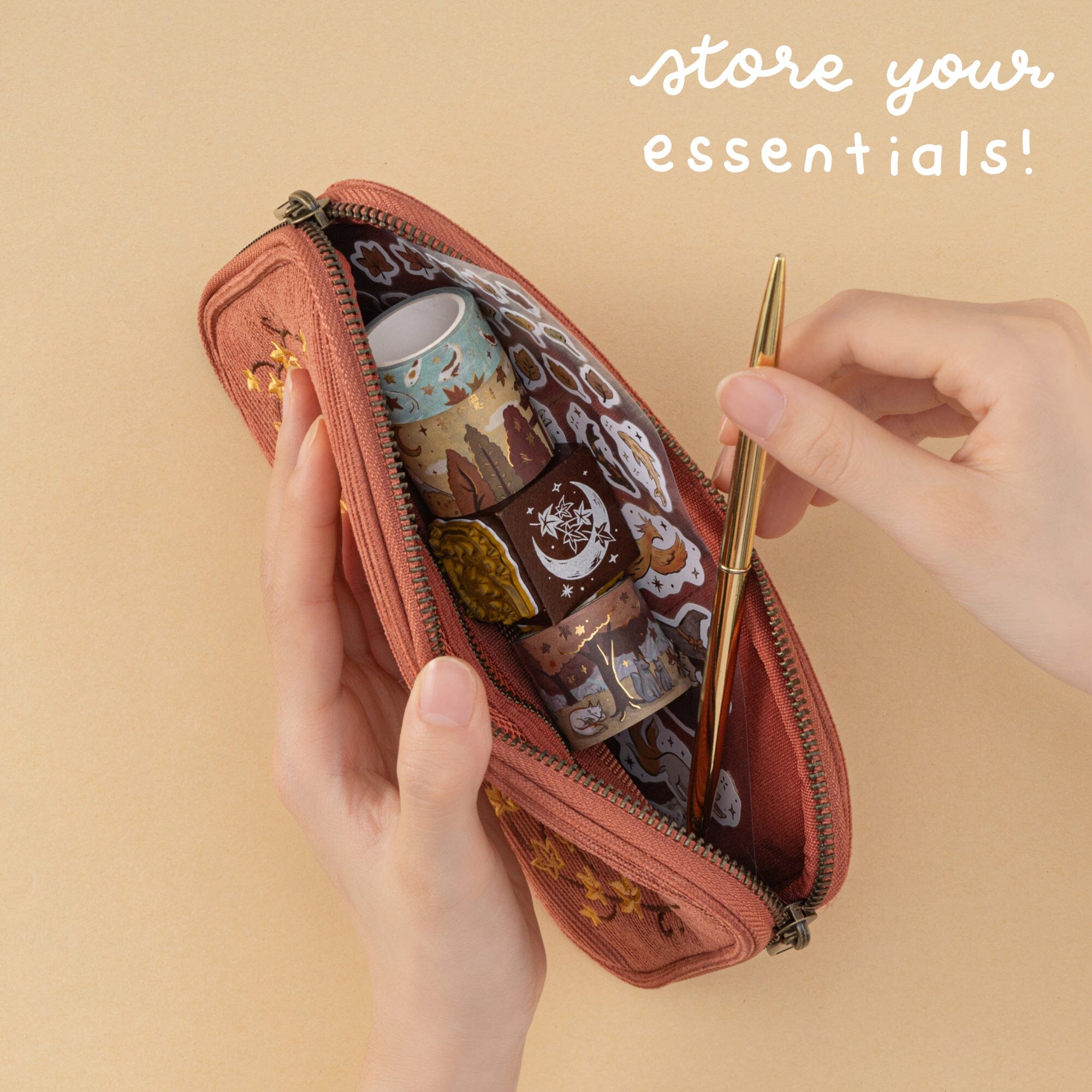 Tsuki ‘Mythical Autumn in Japan’ Pen Pouch ☾