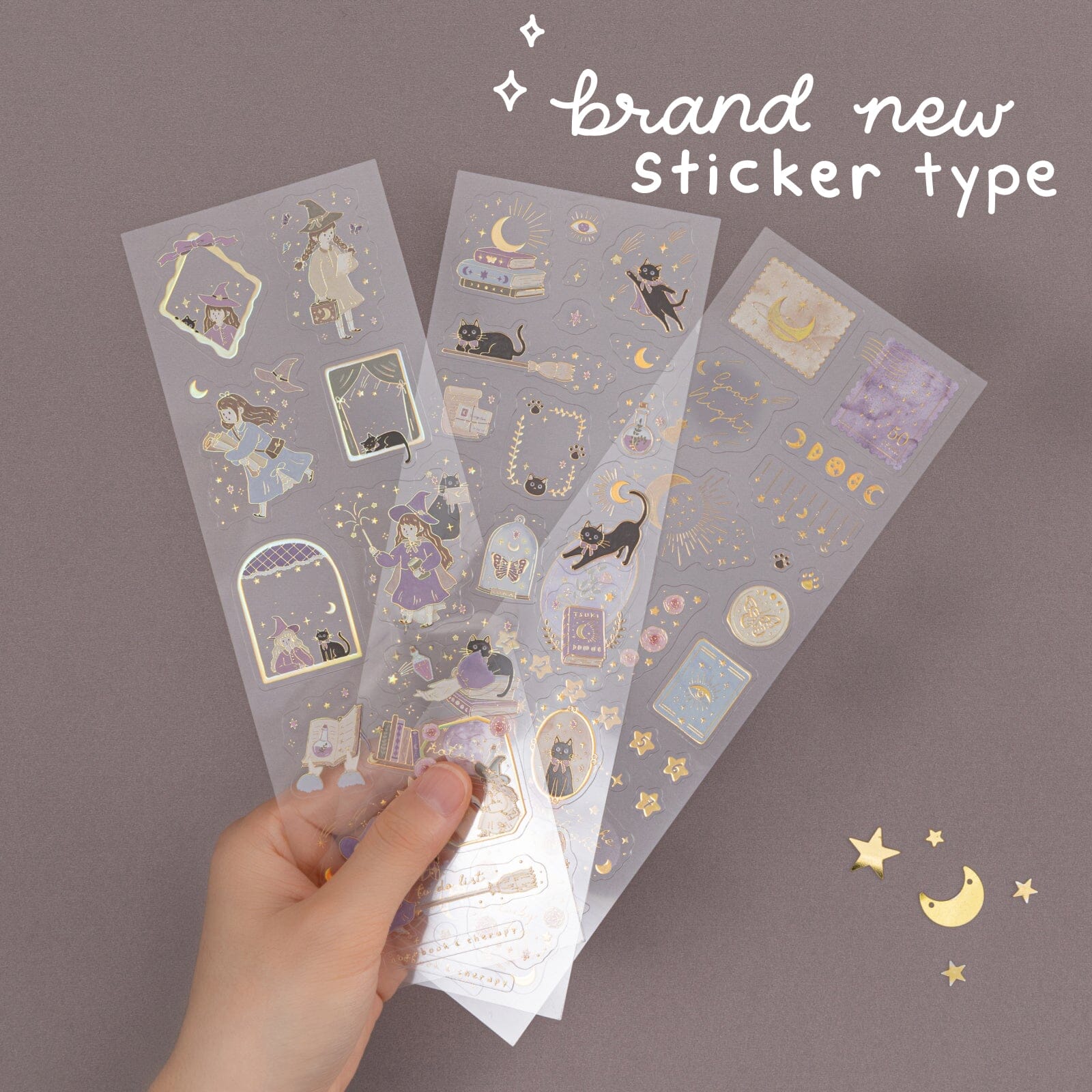 Tsuki ‘Lunar Delivery’ 3D Holographic Foil Luxury Sticker Set ☾